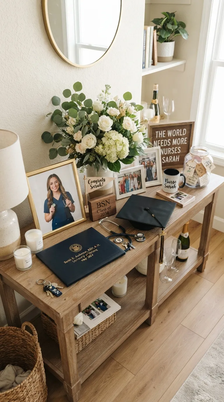 Nurse Graduation Memory Keepsake Table