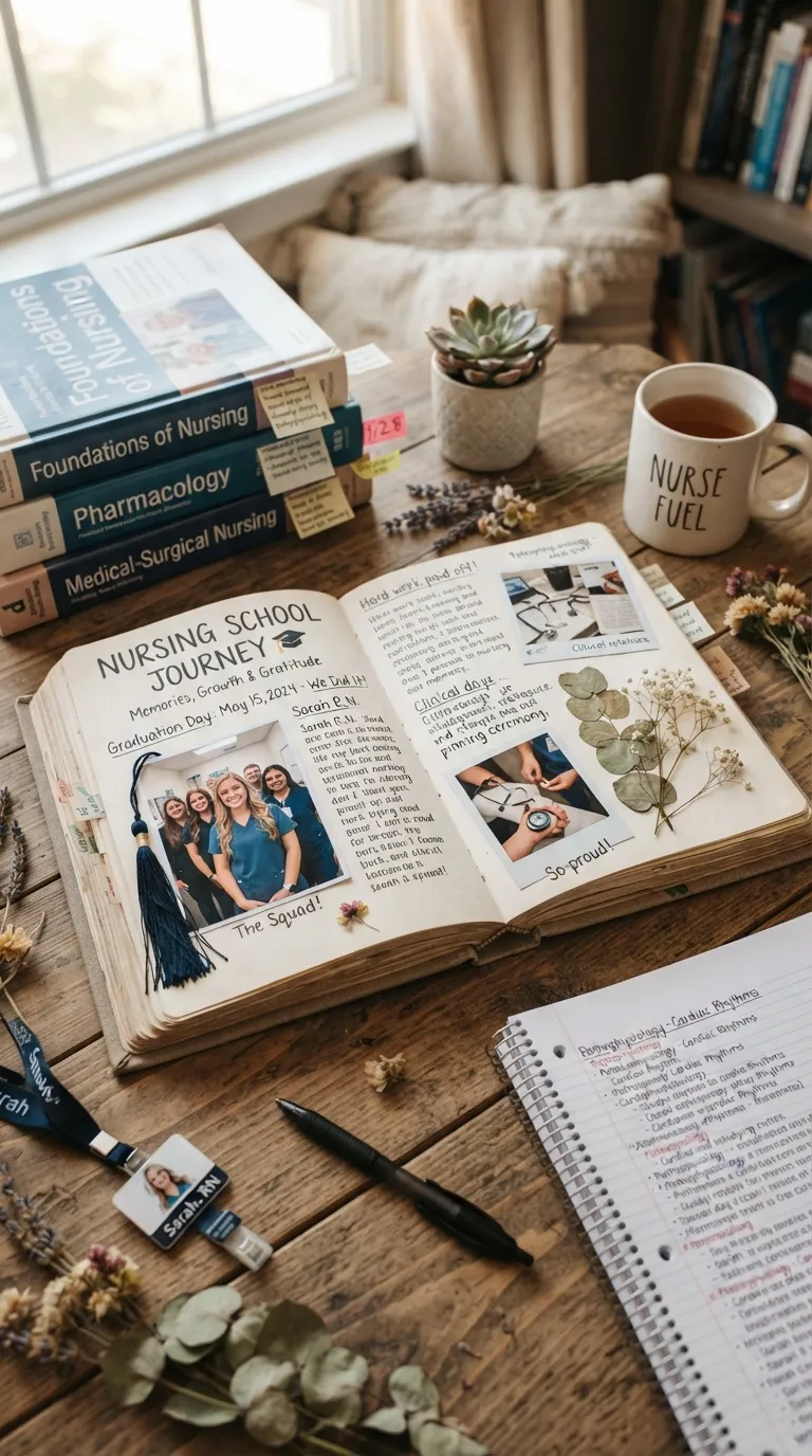 Nurse Graduation Nursing School Memory Book