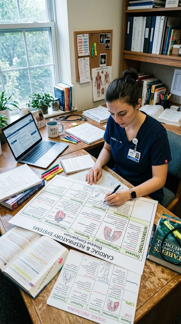 Nursing Exam Study Tips Disease Comparison Charts
