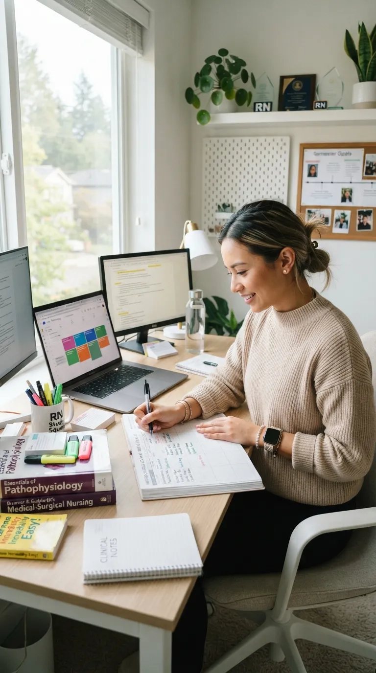 Nursing Student Study Routine Flexible Time Blocks