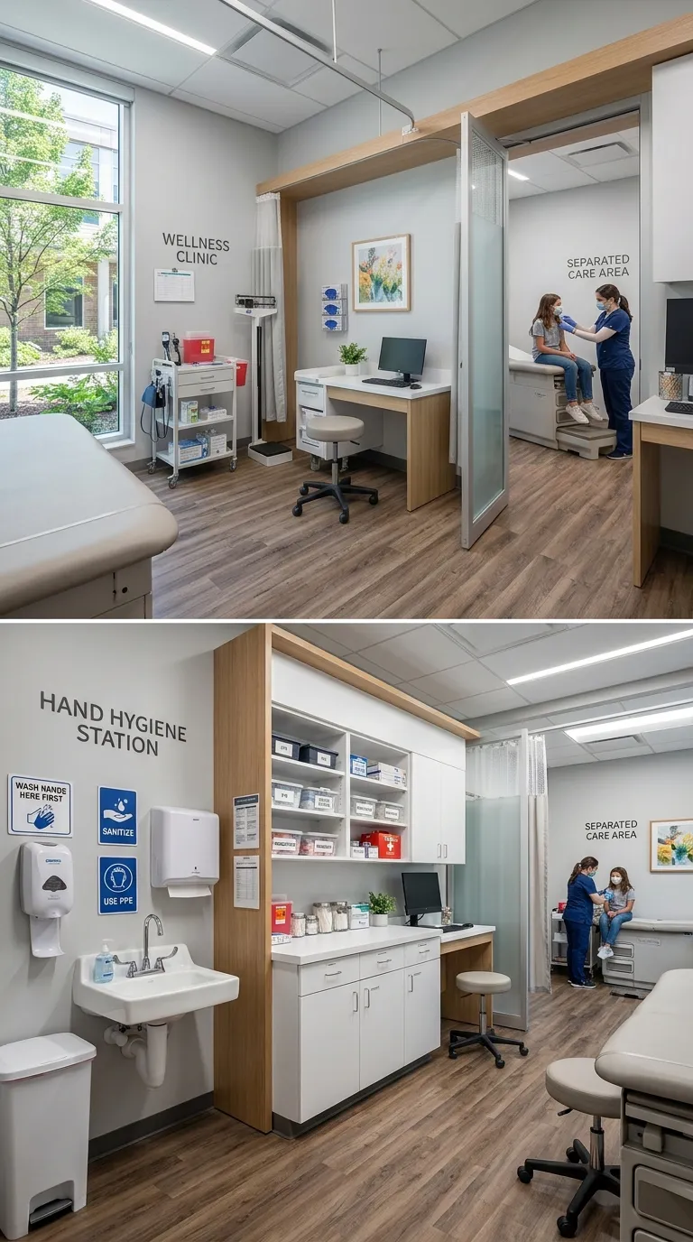 school nurse Infection Control Zones