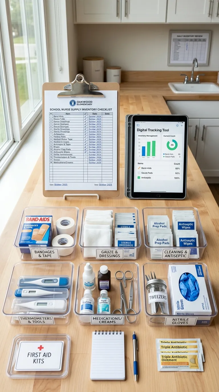 school nurse Inventory Checklists