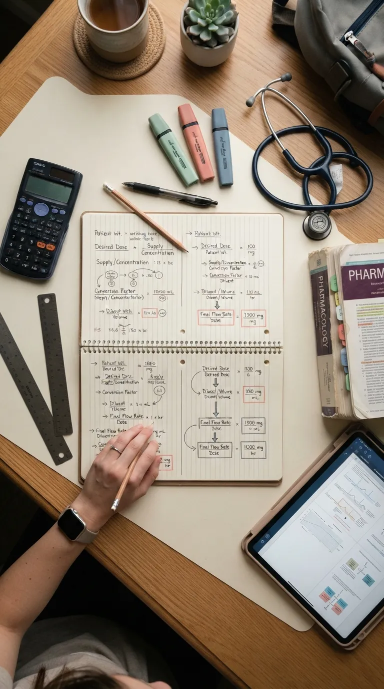 NCLEX nursing math dosage calculations Drill Multi-Step Problems