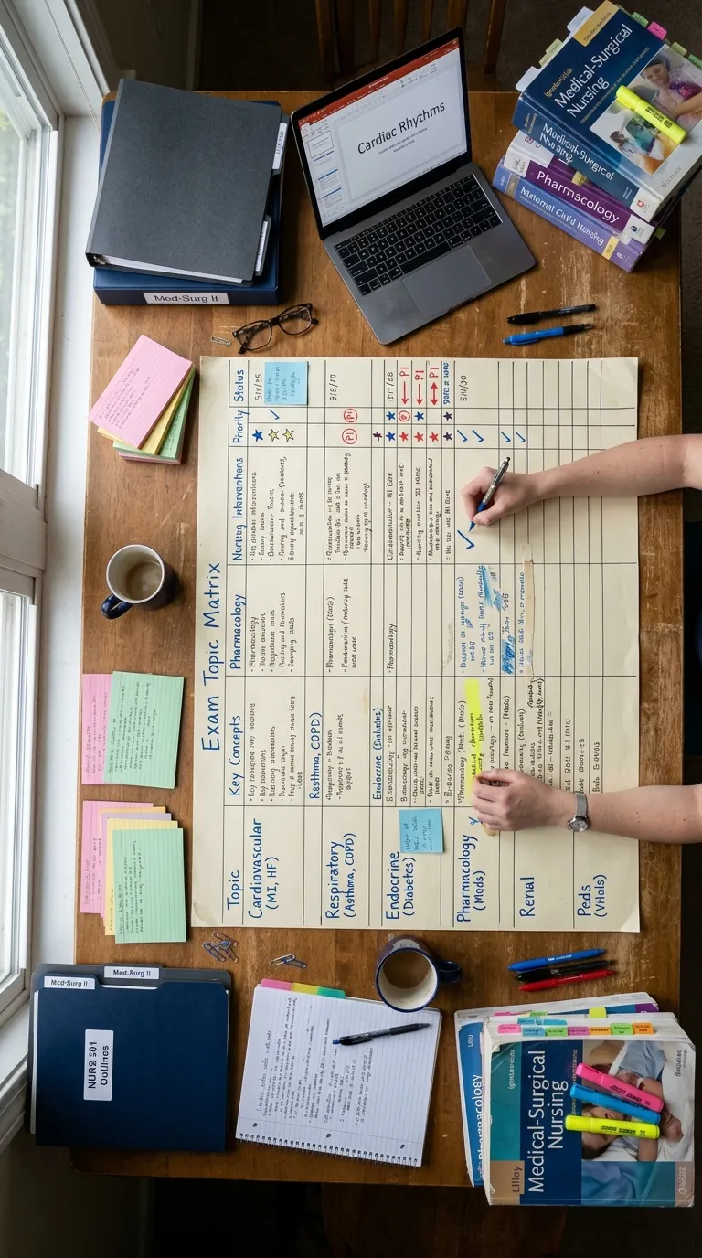 Nursing Exam Preparation Tips Build a Topic Matrix