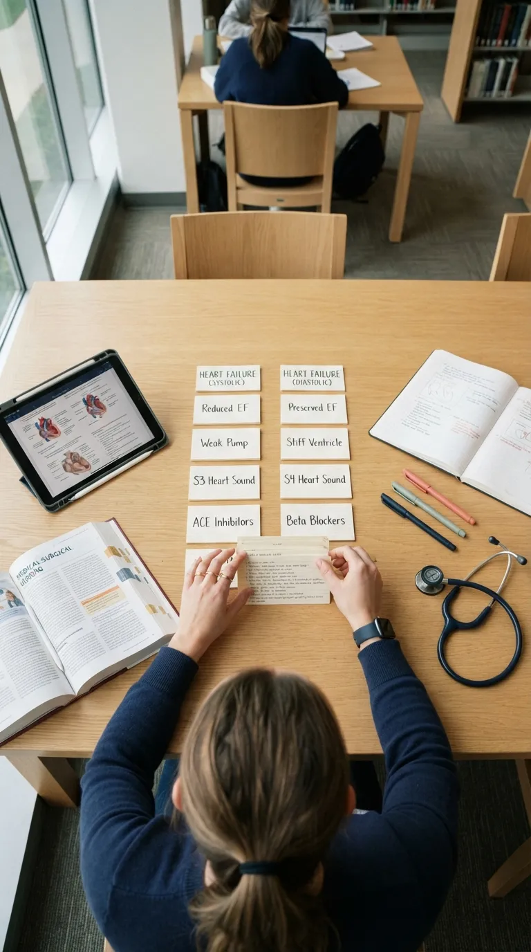 Nursing Flashcards Ideas Make “Explain the Difference” Cards