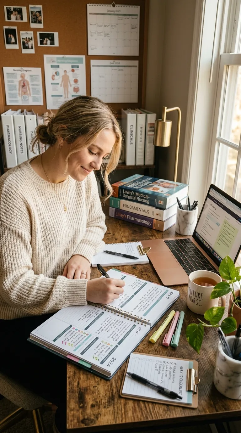 Nursing School Study Hacks Weekly Progress Check
