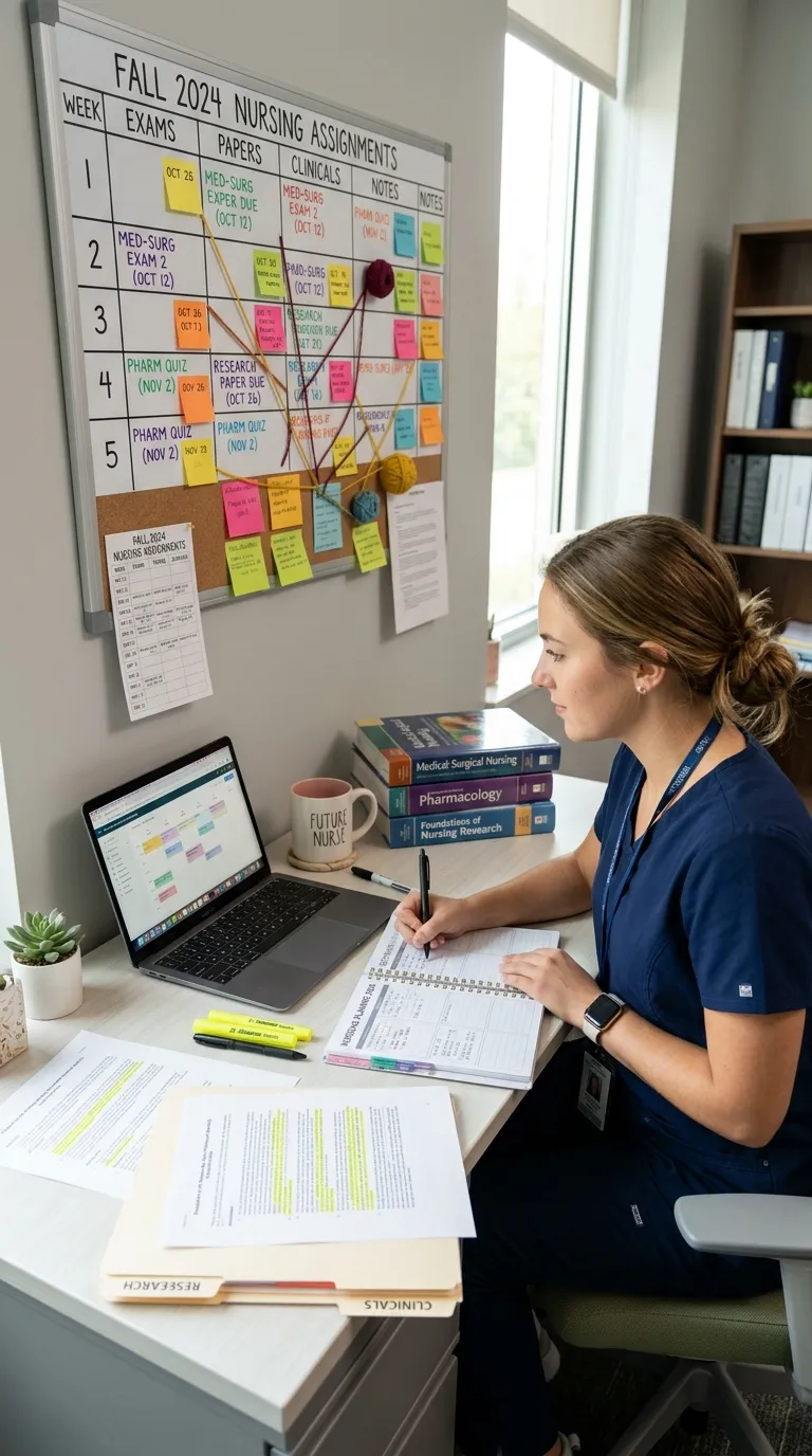 Nursing Student Study Schedule Assignment Timeline