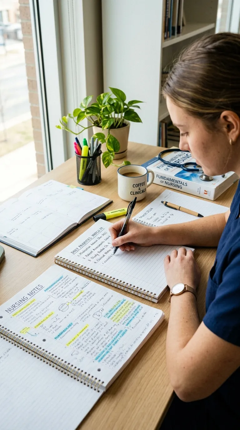 Nursing Student Study Schedule Daily Priority List