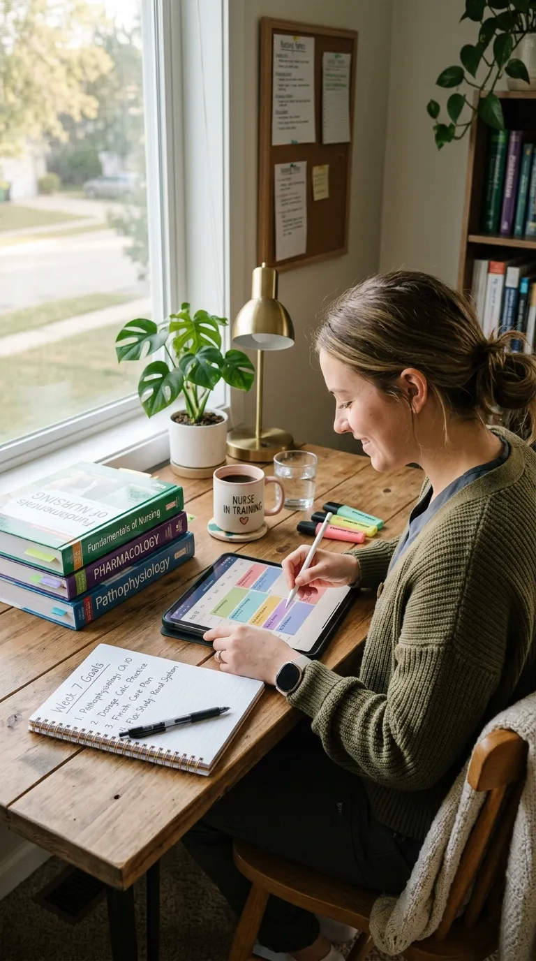 Nursing Student Study Schedule Flexible Study Blocks