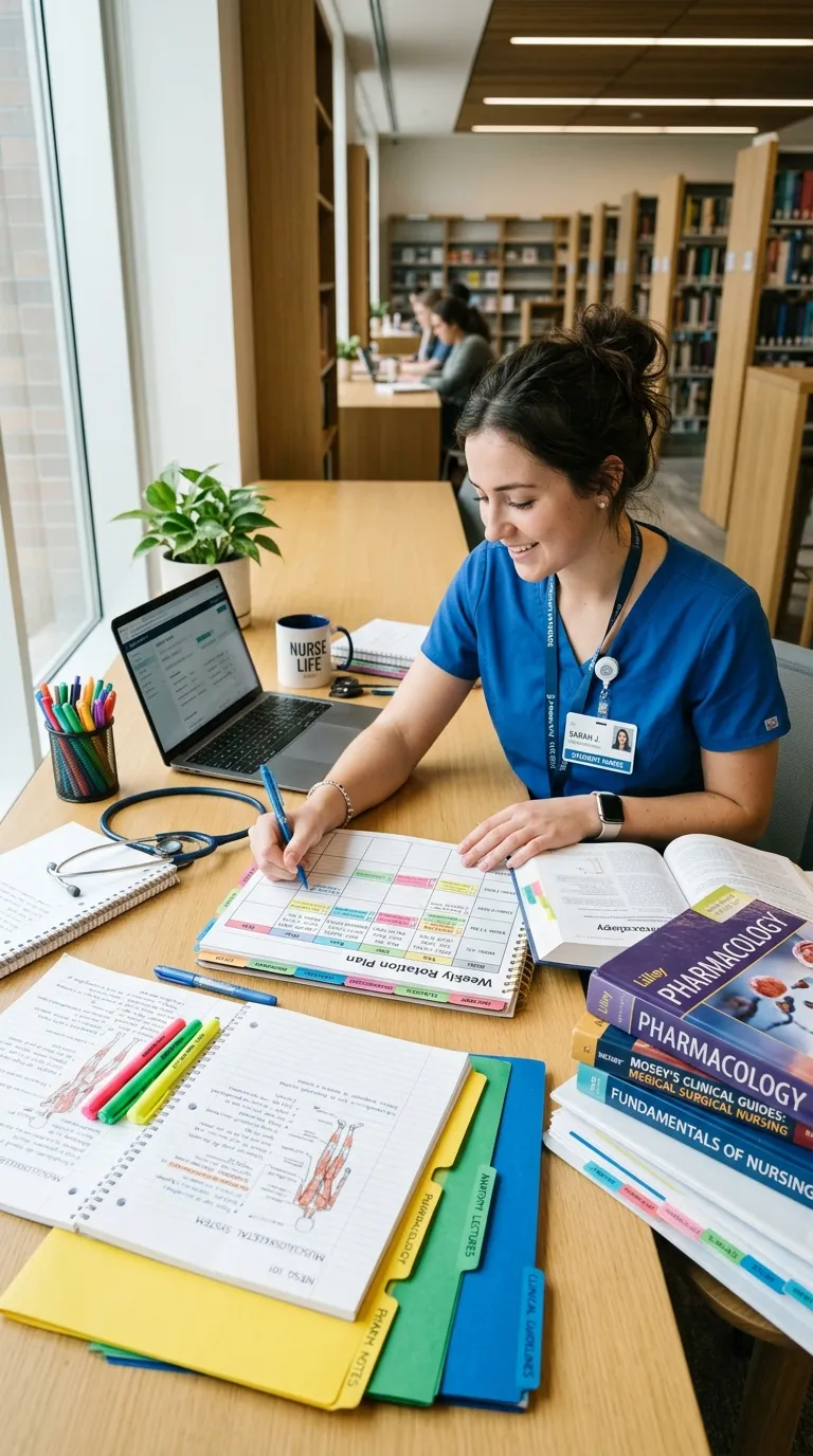 Nursing Student Study Schedule Subject Rotation Plan