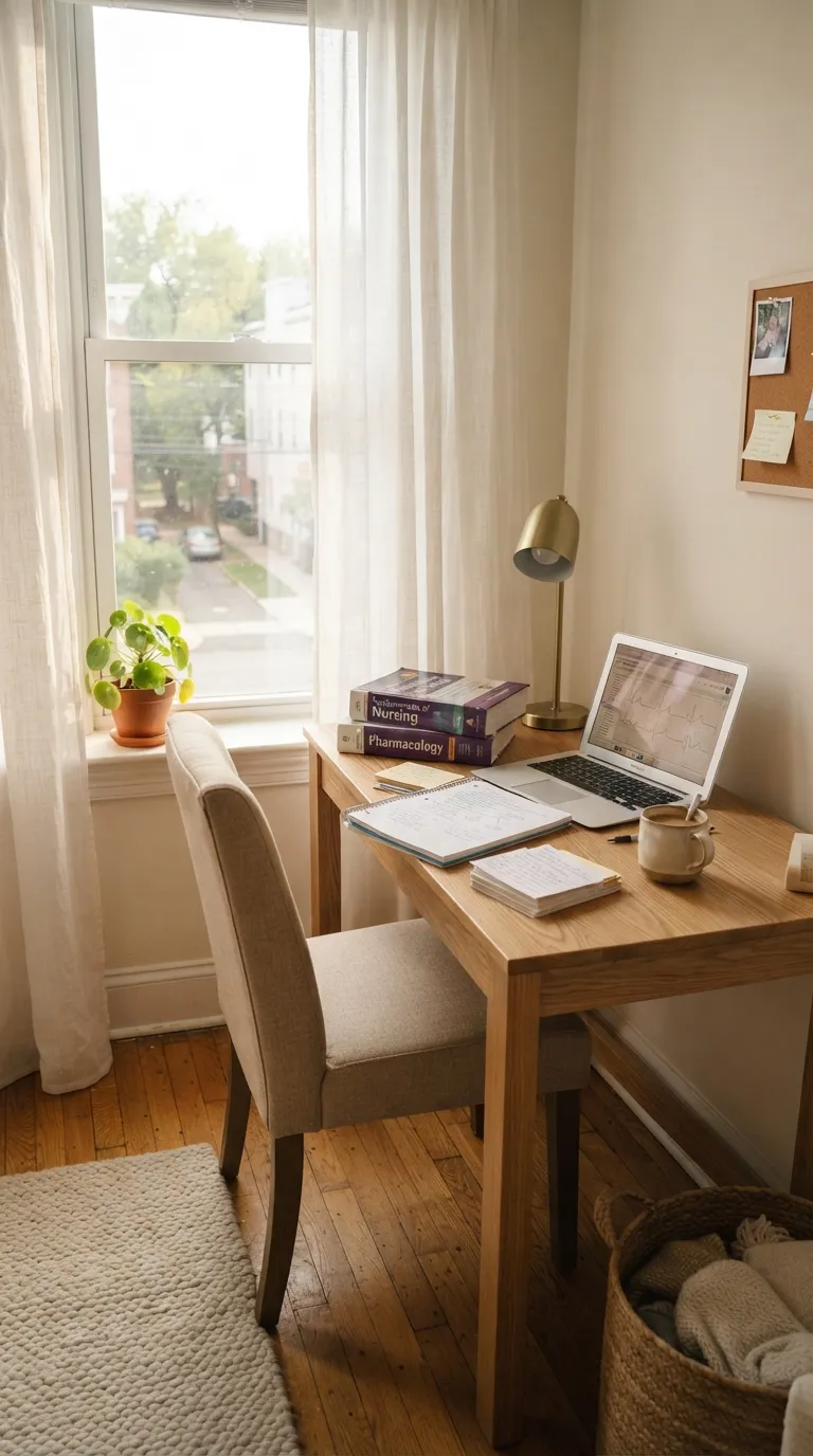 Nursing Study Aesthetic Cozy Window Study Spot