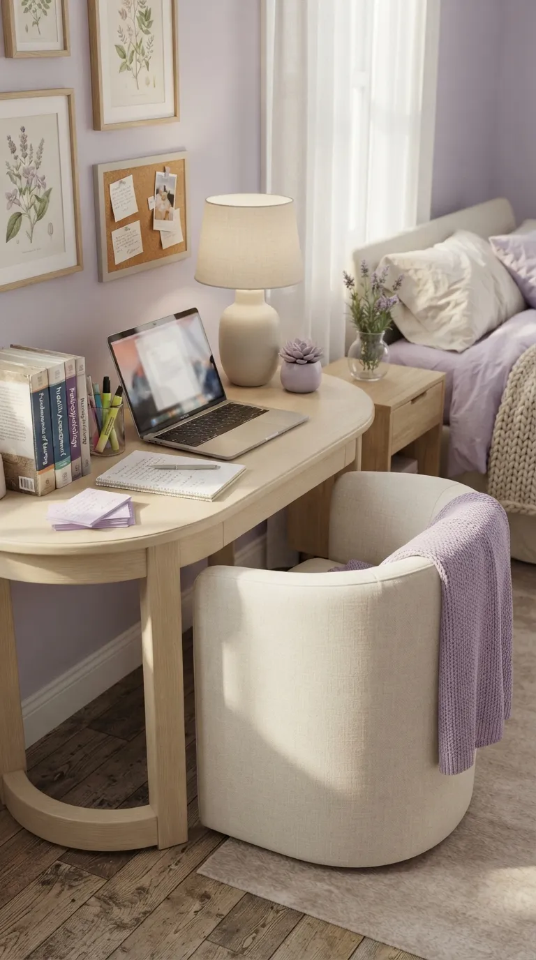Nursing Study Aesthetic Cream And Lavender Corner