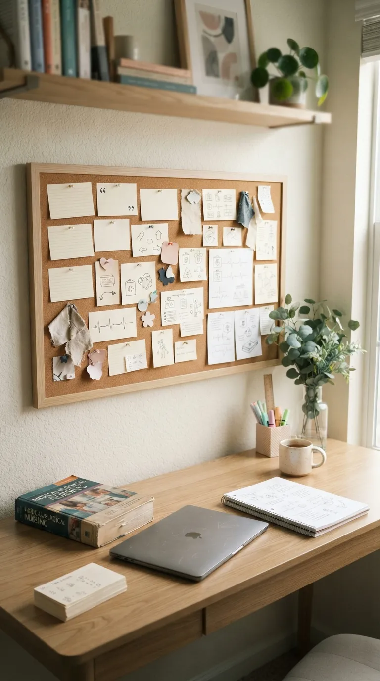 Nursing Study Aesthetic Motivational Quote Board