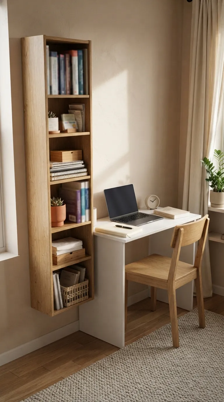 Nursing Study Aesthetic Small Space Study Shelf
