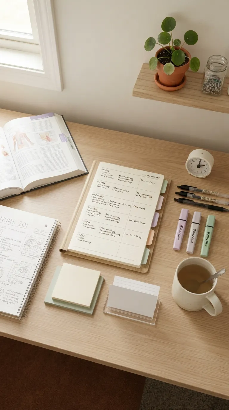 Nursing Study Aesthetic Study Planner Station